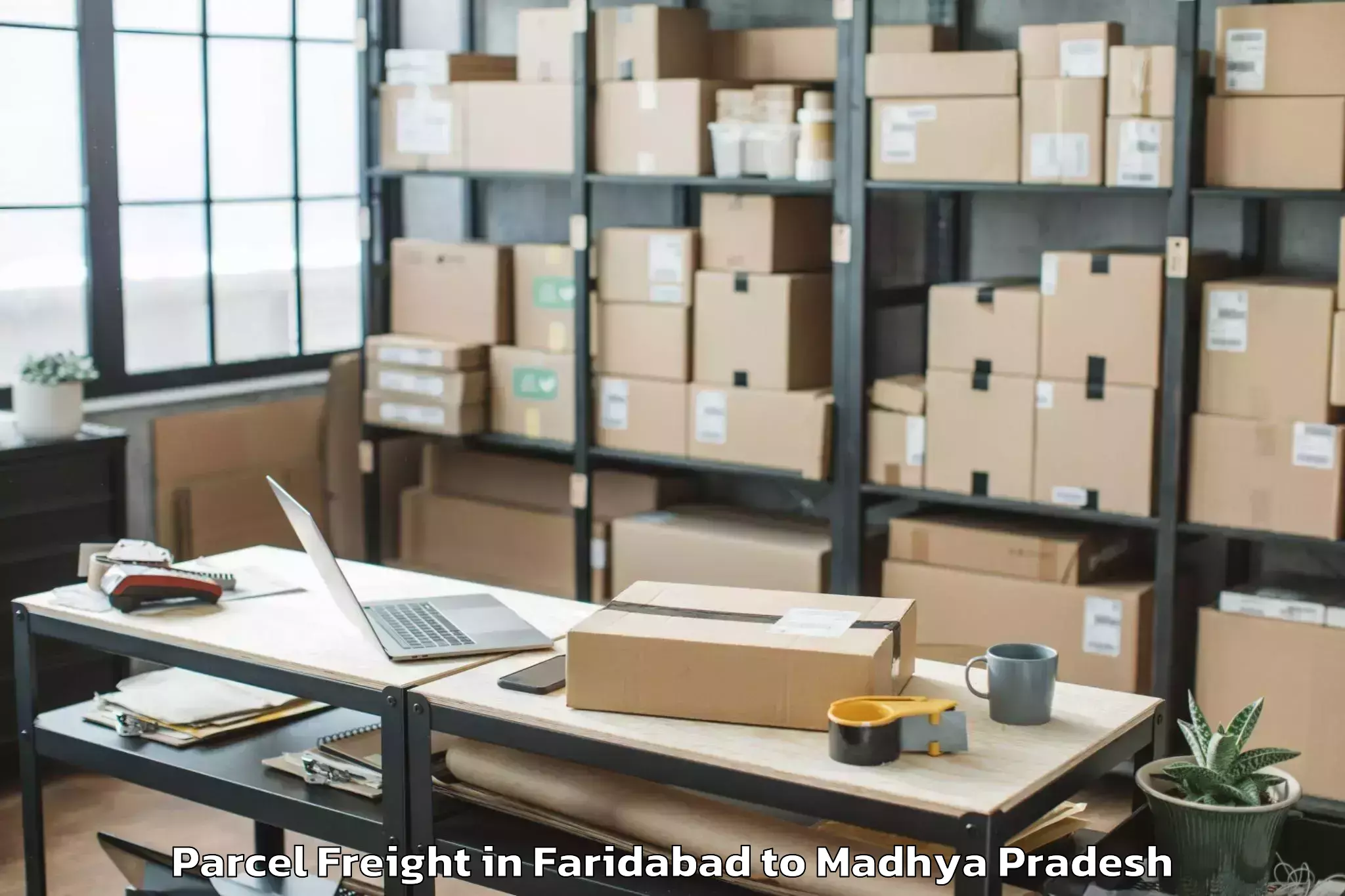 Easy Faridabad to Sage University Indore Parcel Freight Booking